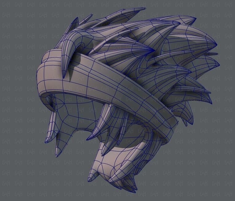 3D Hair style for boy V25 Low-poly 3D model_42