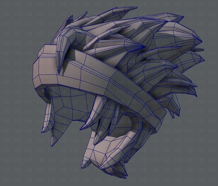 3D Hair style for boy V25 Low-poly 3D model_44