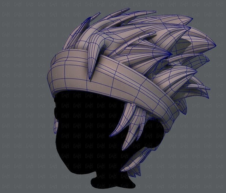 3D Hair style for boy V25 Low-poly 3D model_16