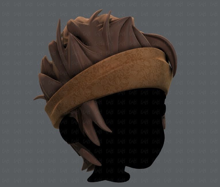 3D Hair style for boy V25 Low-poly 3D model_2