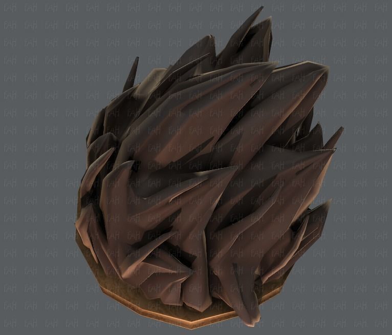 3D Hair style for boy V25 Low-poly 3D model_35