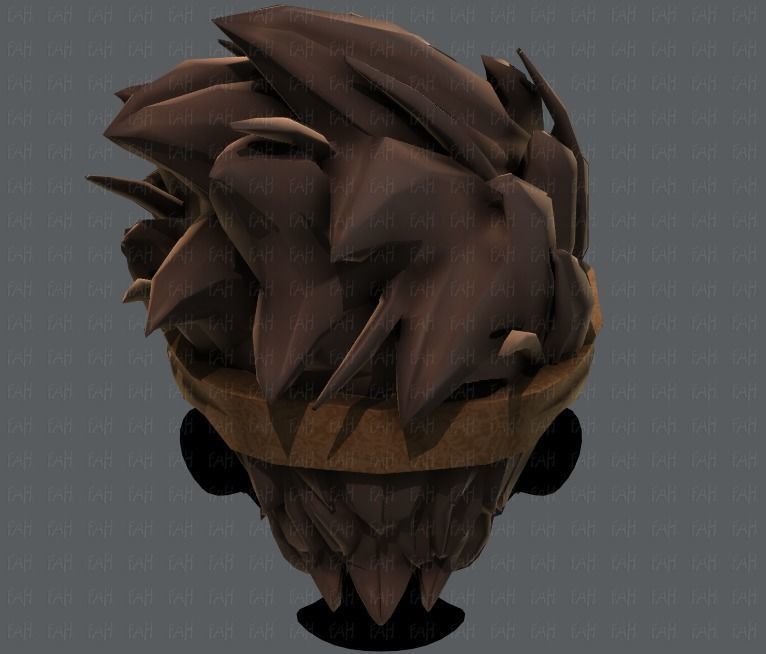 3D Hair style for boy V25 Low-poly 3D model_21
