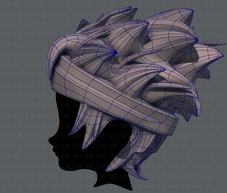 3D Hair style for boy V25 Low-poly 3D model_15