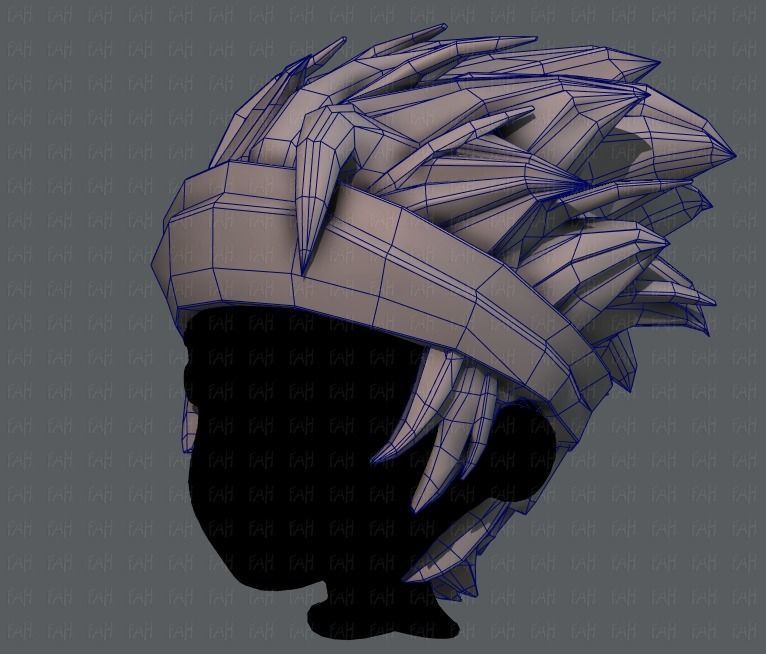 3D Hair style for boy V25 Low-poly 3D model_32