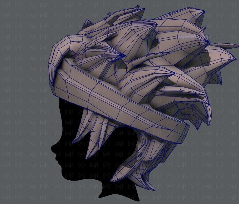 3D Hair style for boy V25 Low-poly 3D model_31