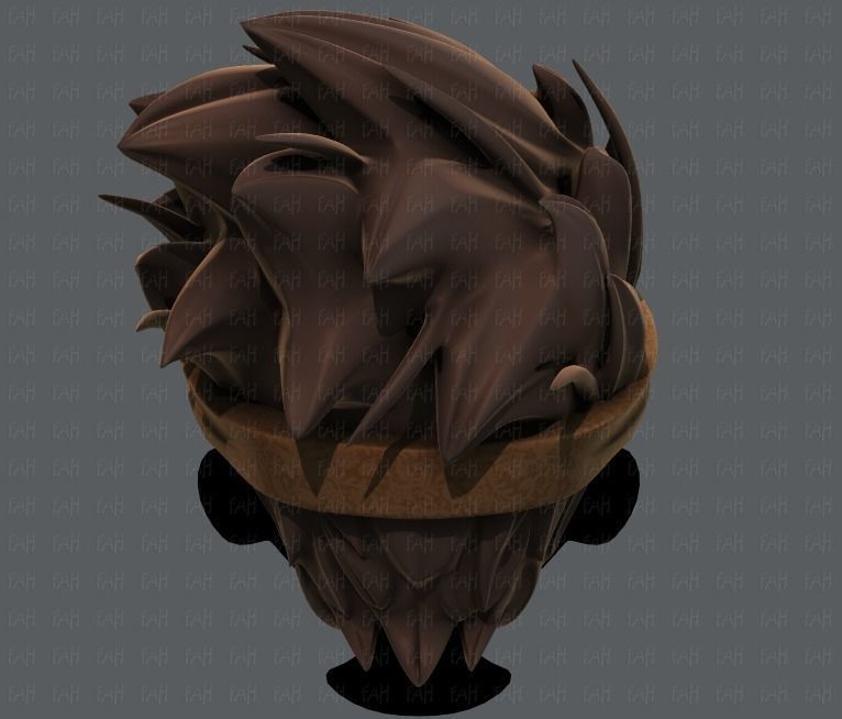 3D Hair style for boy V25 Low-poly 3D model_5