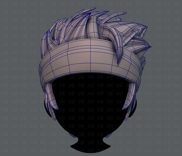 3D Hair style for boy V25 Low-poly 3D model_9