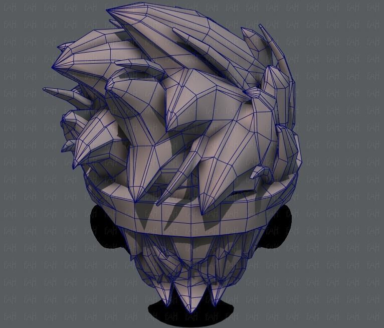 3D Hair style for boy V25 Low-poly 3D model_29