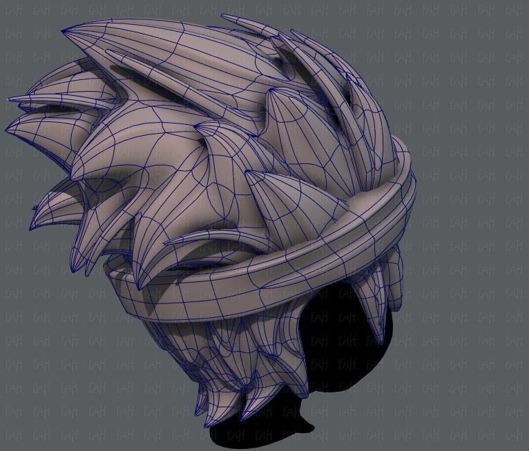 3D Hair style for boy V25 Low-poly 3D model_12