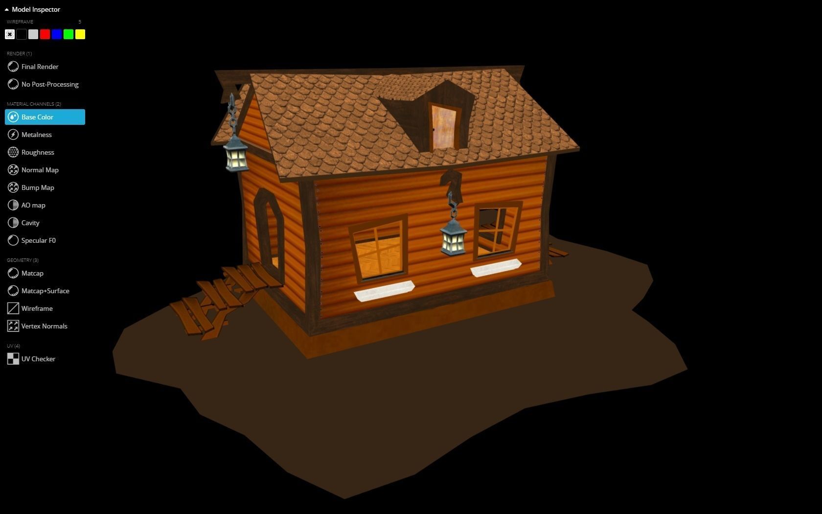 Small fairy tale house Low-poly 3D model_2