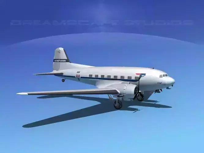 Douglas DC-3 SAS 3D model
