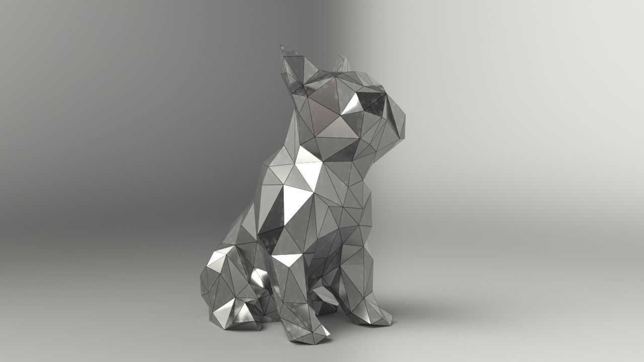 Mirror Dog Decor 3D model_2