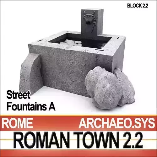 Roman Town Street Fountains A 2 2 Low Poly Pompeii type