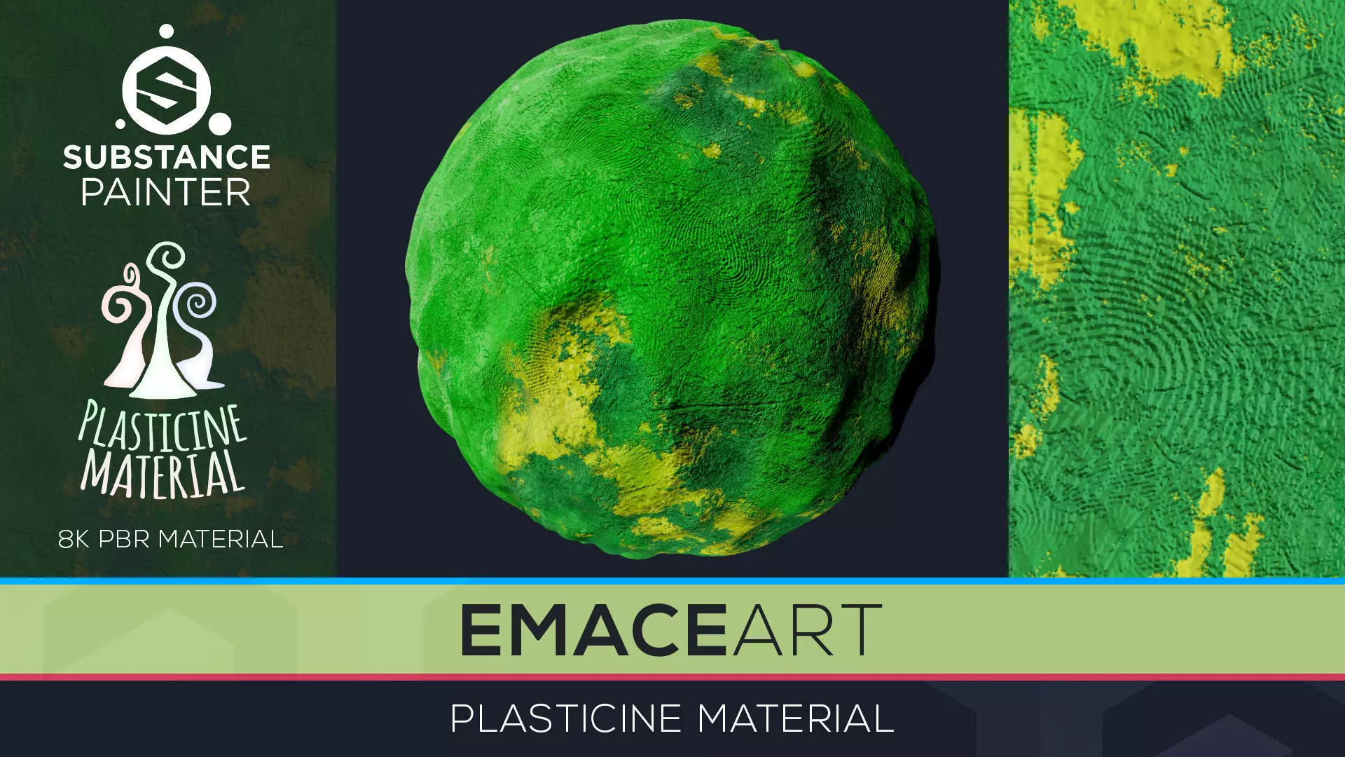 PBR Toon Plasticine sbsar Material 7 Substance Unity Material Texture_0