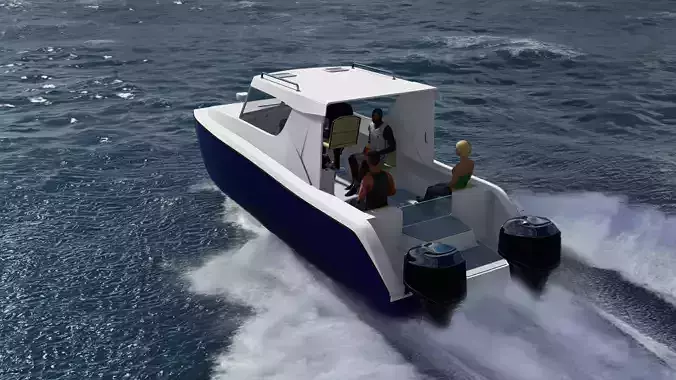 Boat Catamaran  3D model
