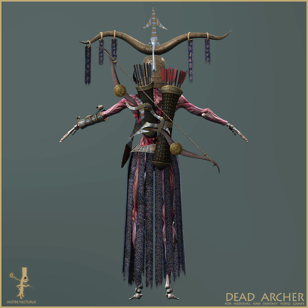 Dead Army Low-poly 3D model_5