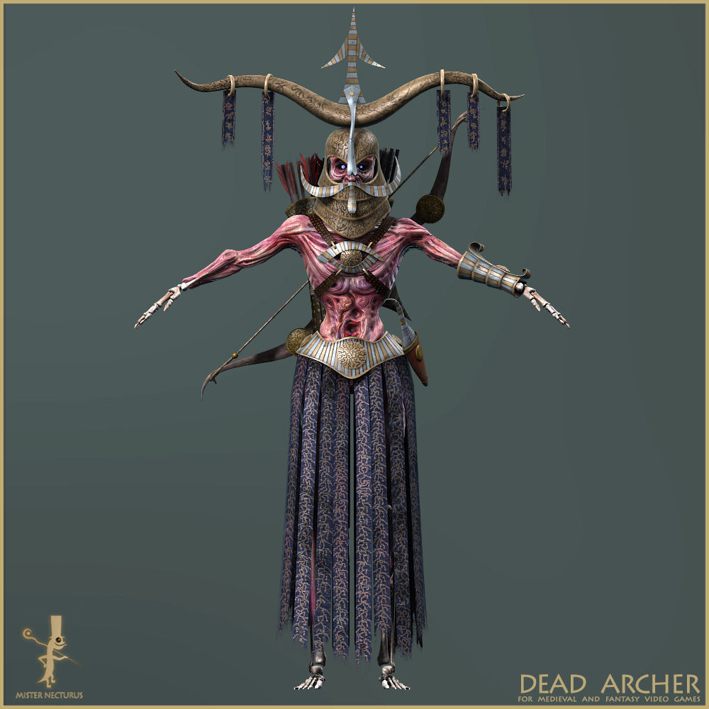 Dead Army Low-poly 3D model_3