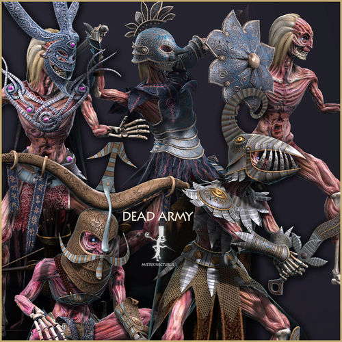 Dead Army Low-poly 3D model