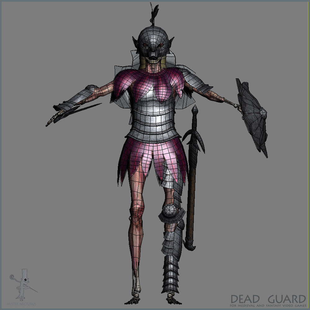 Dead Army Low-poly 3D model_33