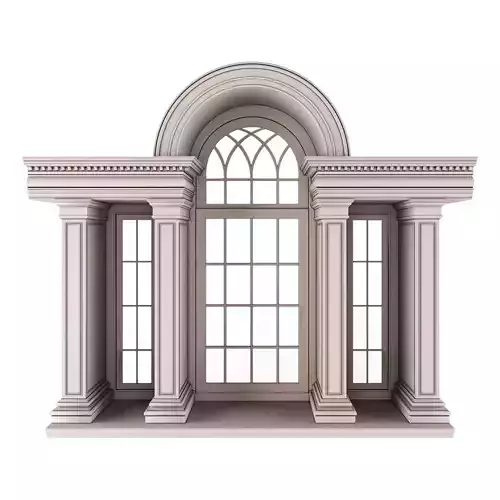 Classic Architecture Arch Window 3D model