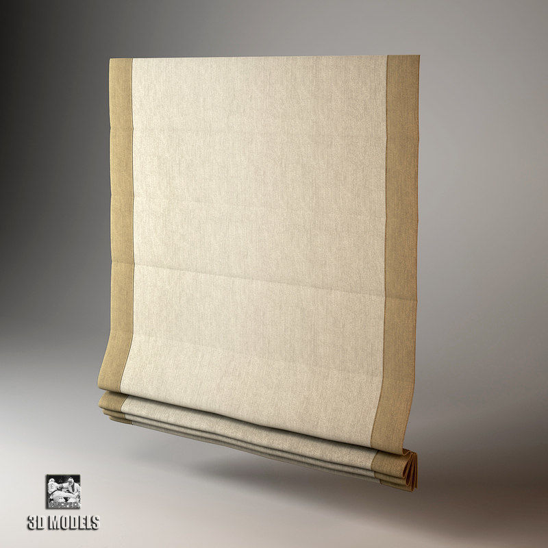 Curtains Collection curtain with gold trim 3D model_20