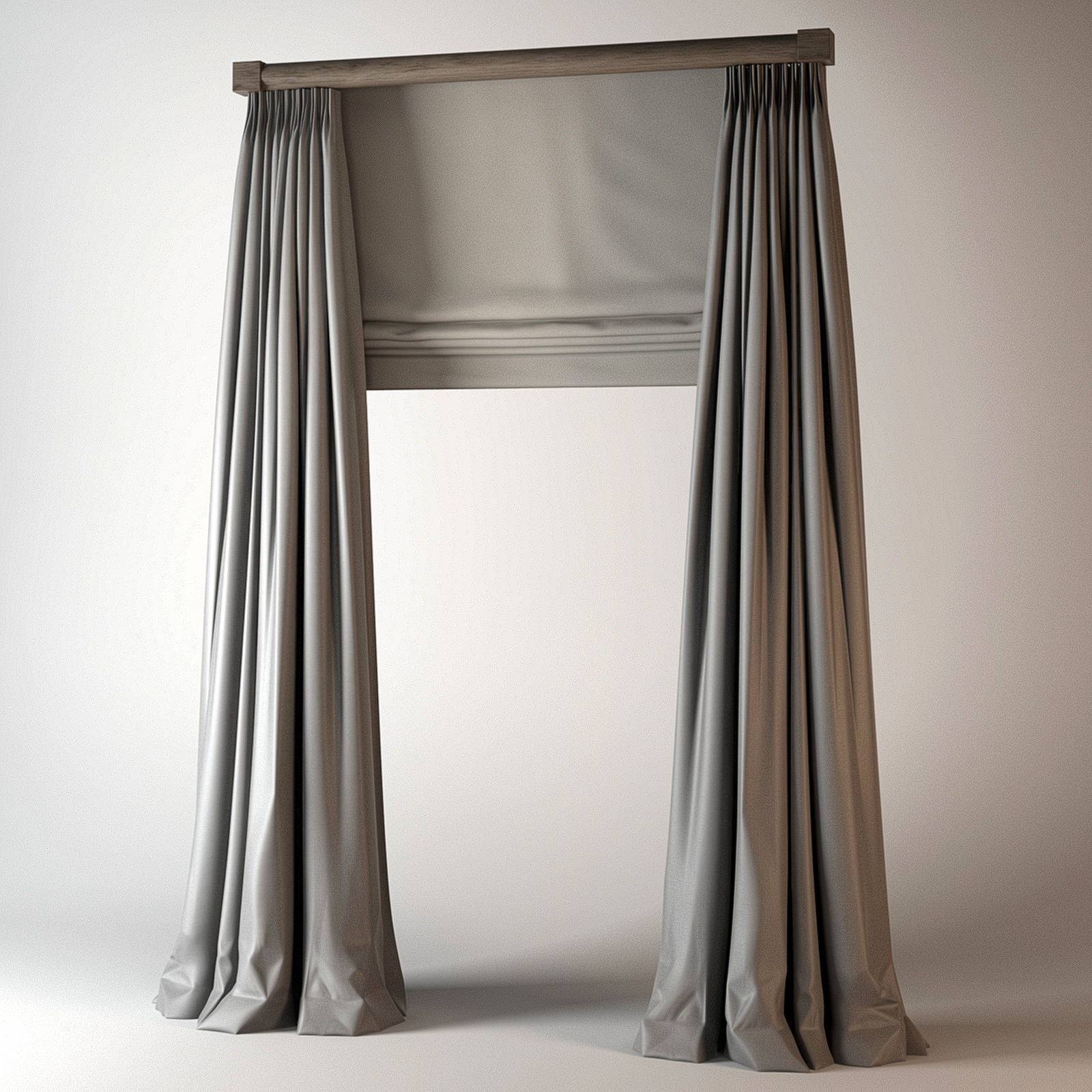 Curtains Collection curtain with gold trim 3D model_21