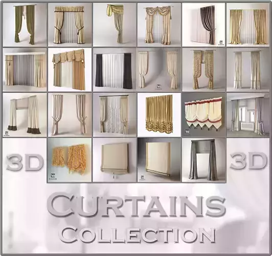 Curtains Collection curtain with gold trim