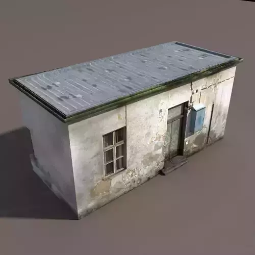 Derelict House Low poly 66