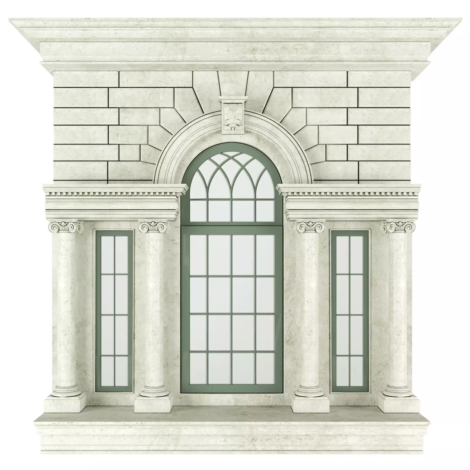 Classic Architecture Arch Window 2 3D model