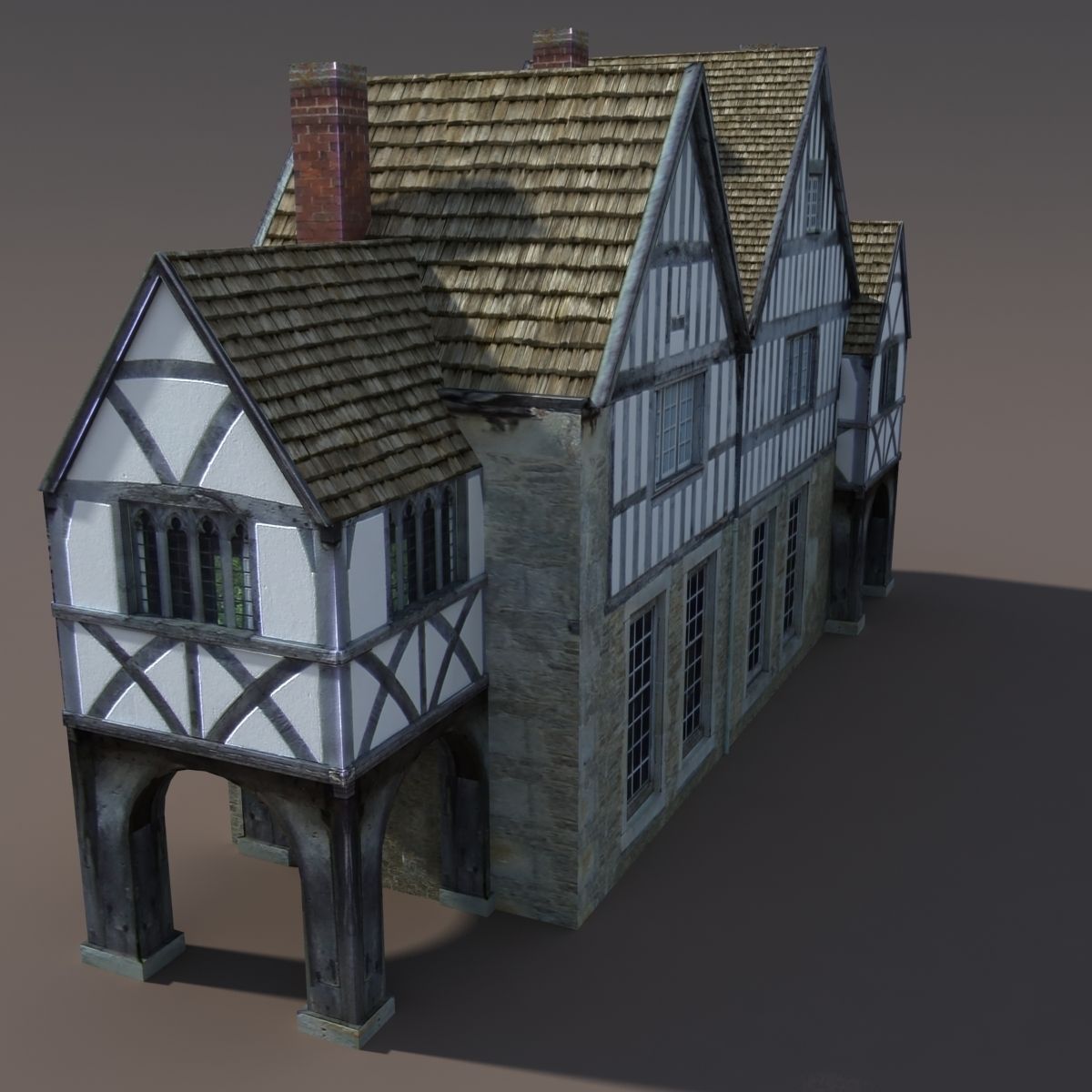 Old House Low poly 77 3D model_2