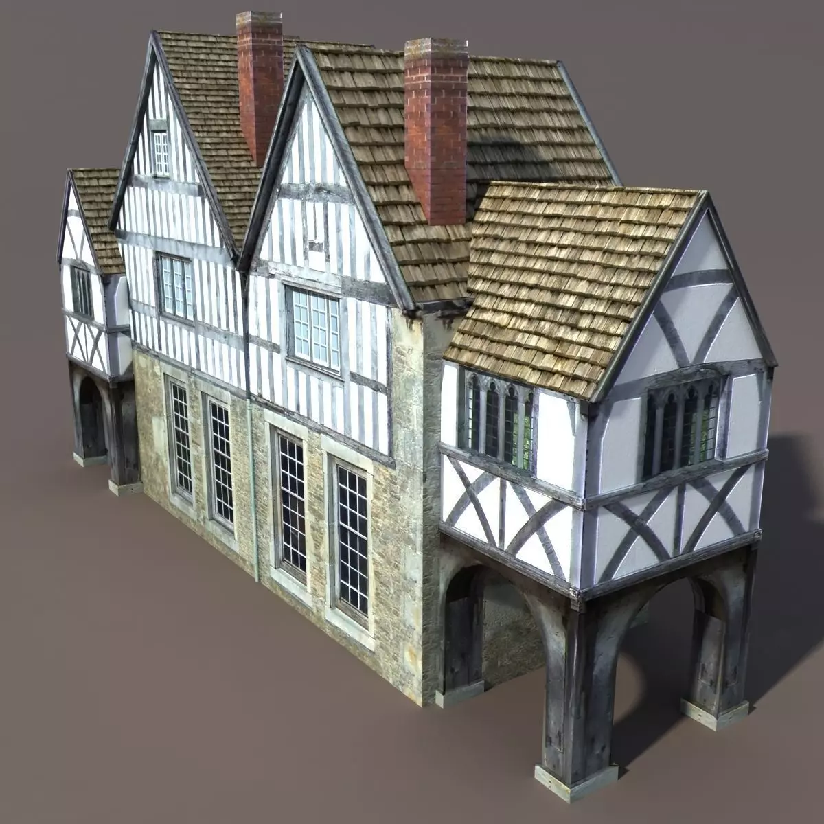Old House Low poly 77 3D model_0