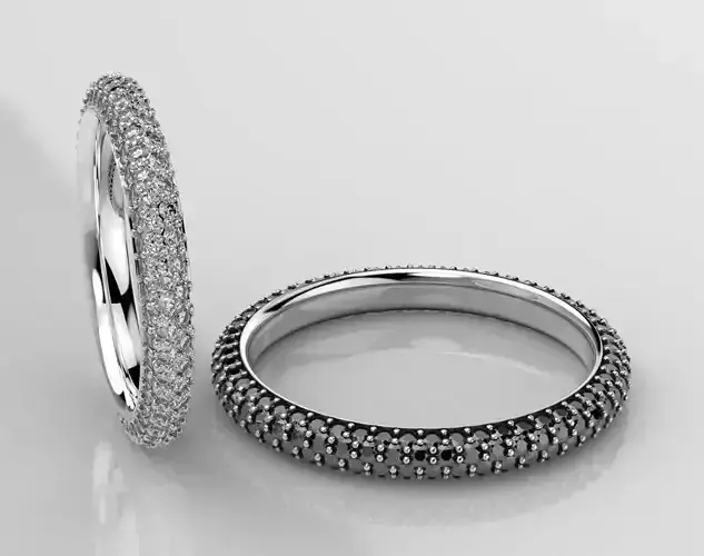 Stylish wedding rings with diamonds 396