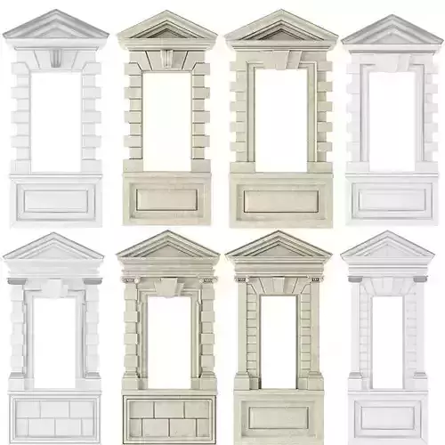 Classic Architecture Door and window portals 3D model