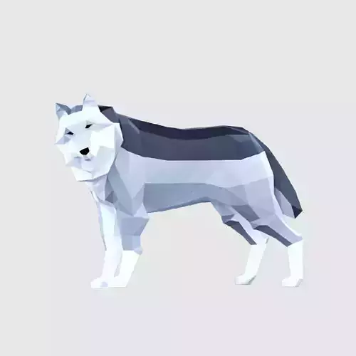 Wolves polygonal wolf