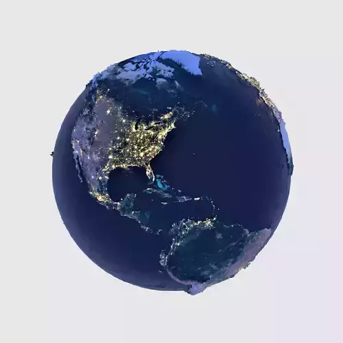 Planet Earth with NASA Height Maps and Improved Textures 3D model
