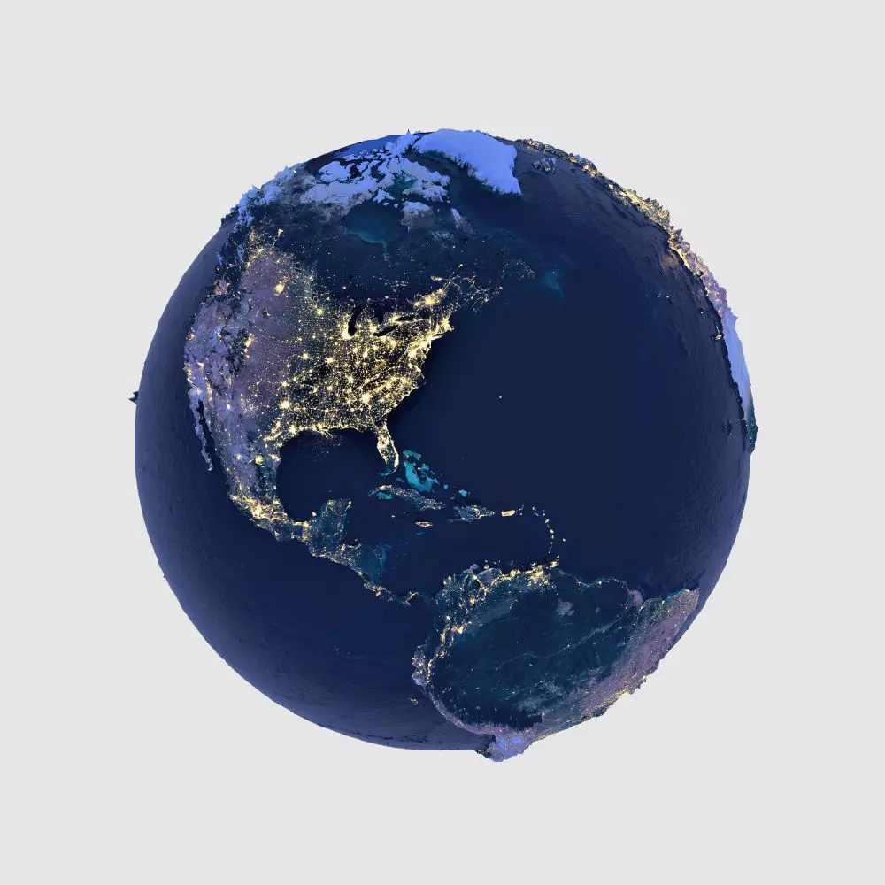 Planet Earth with NASA Height Maps and Improved Textures 3D model_0