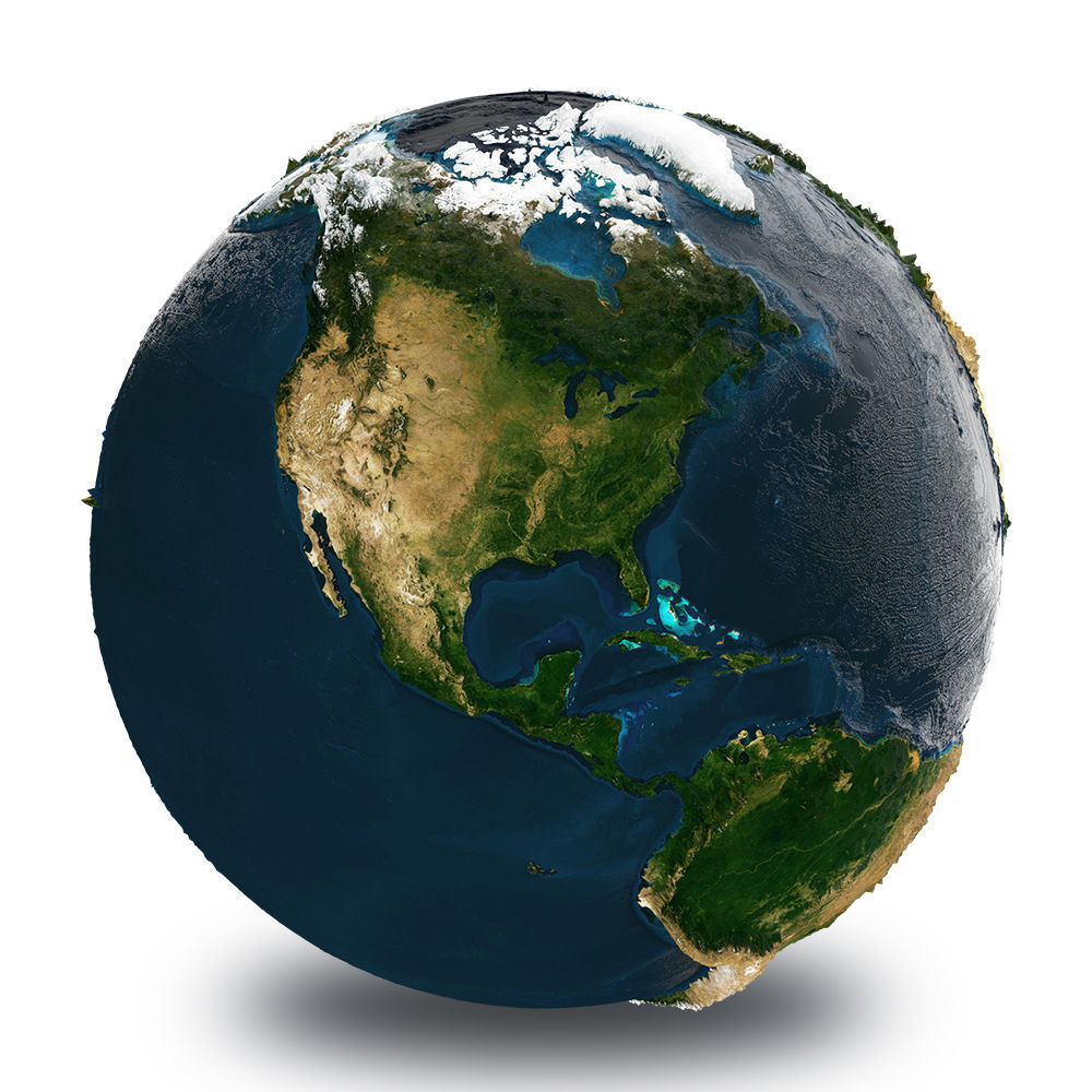 Planet Earth with NASA Height Maps and Improved Textures 3D model_3