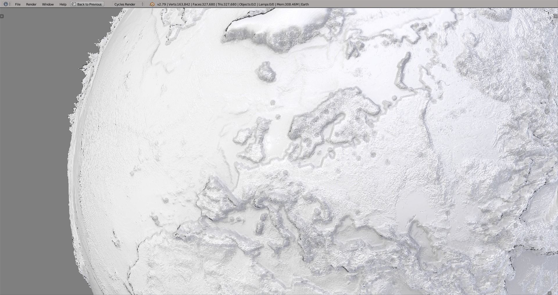 Planet Earth with NASA Height Maps and Improved Textures 3D model_15