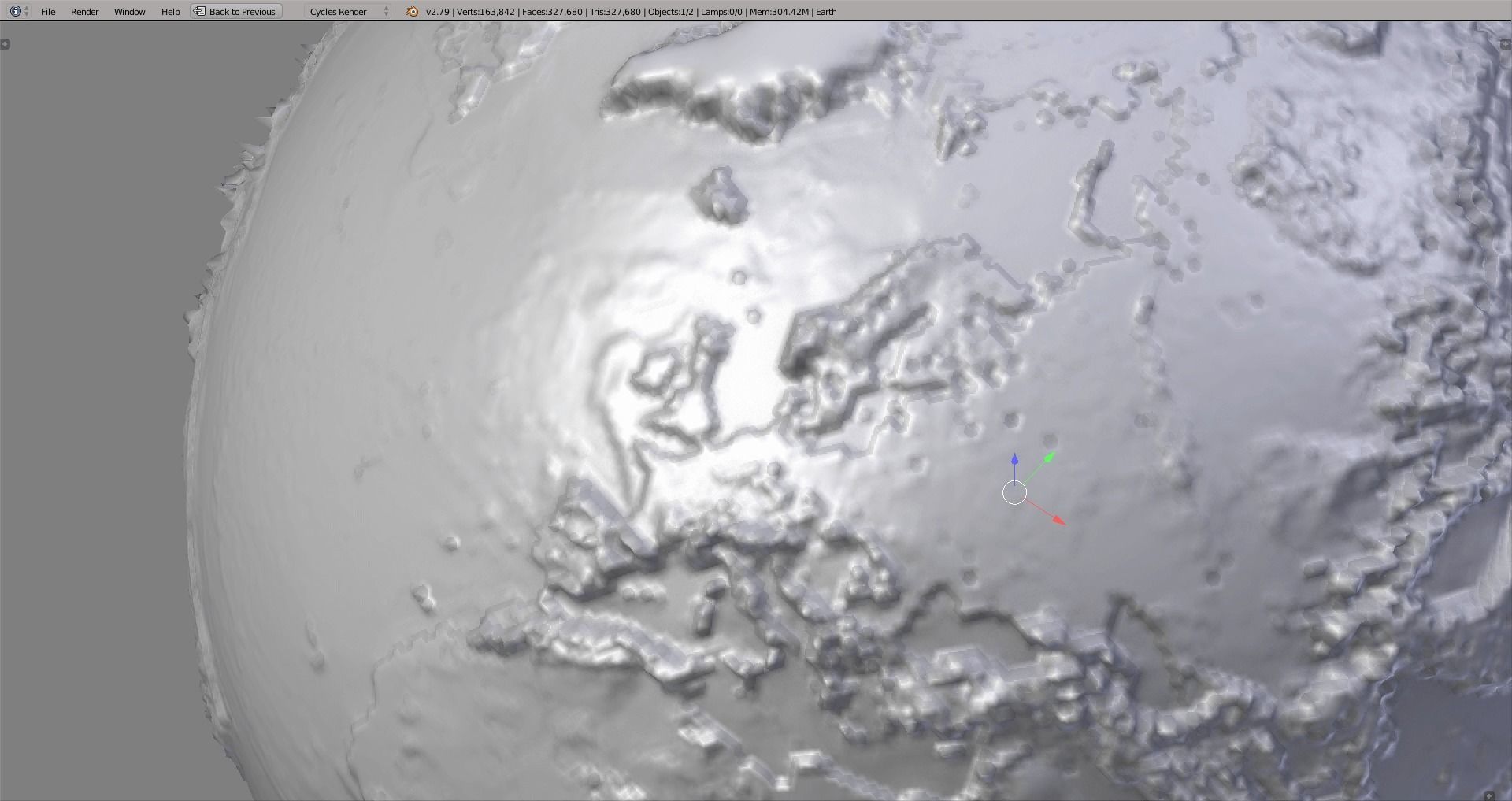 Planet Earth with NASA Height Maps and Improved Textures 3D model_14