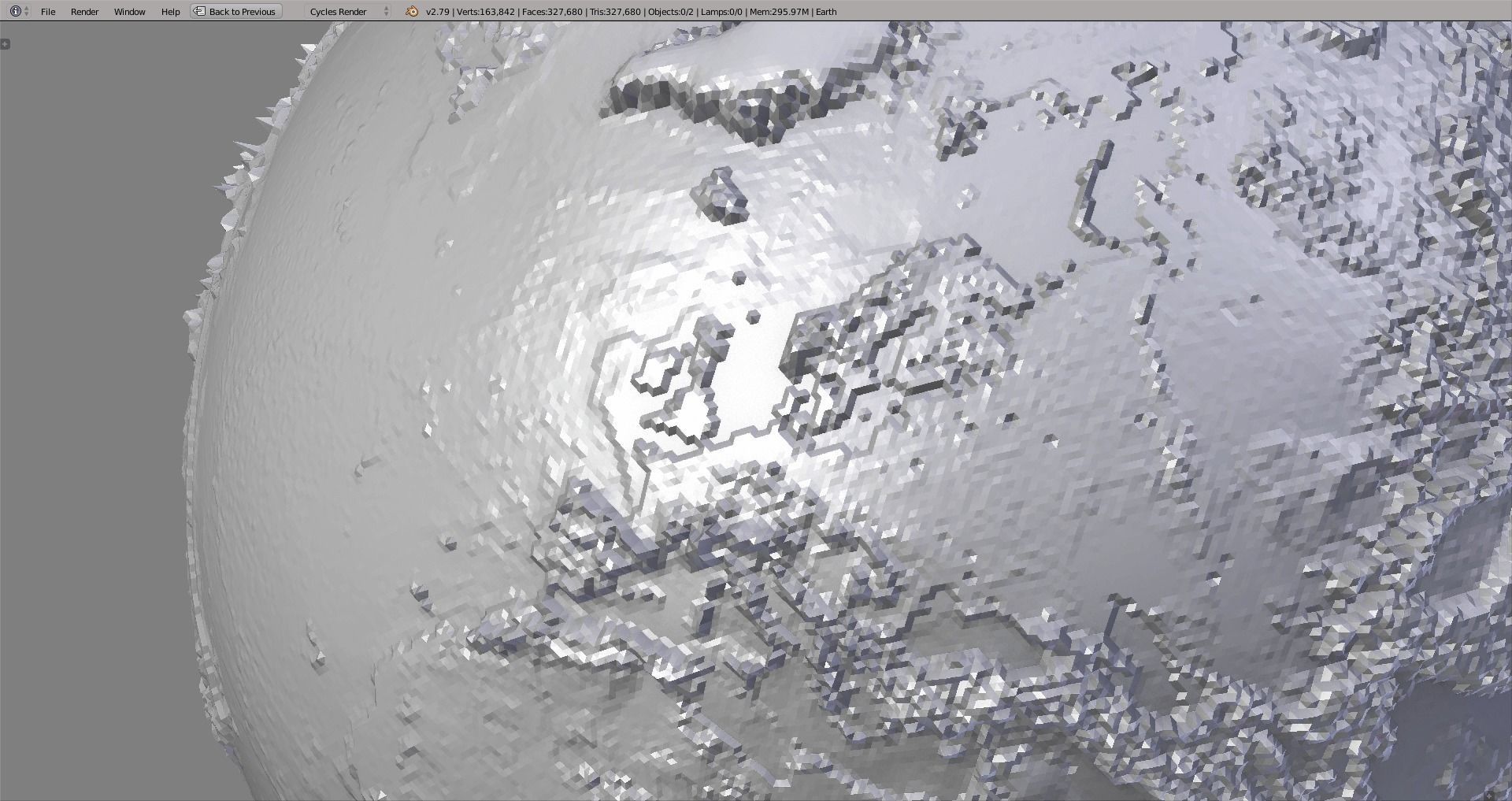 Planet Earth with NASA Height Maps and Improved Textures 3D model_13