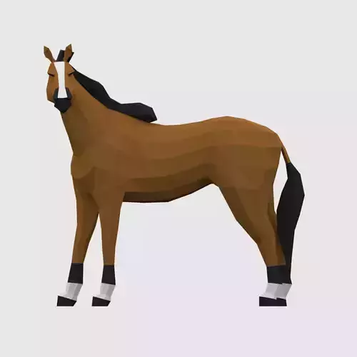 Horses polygonal horse