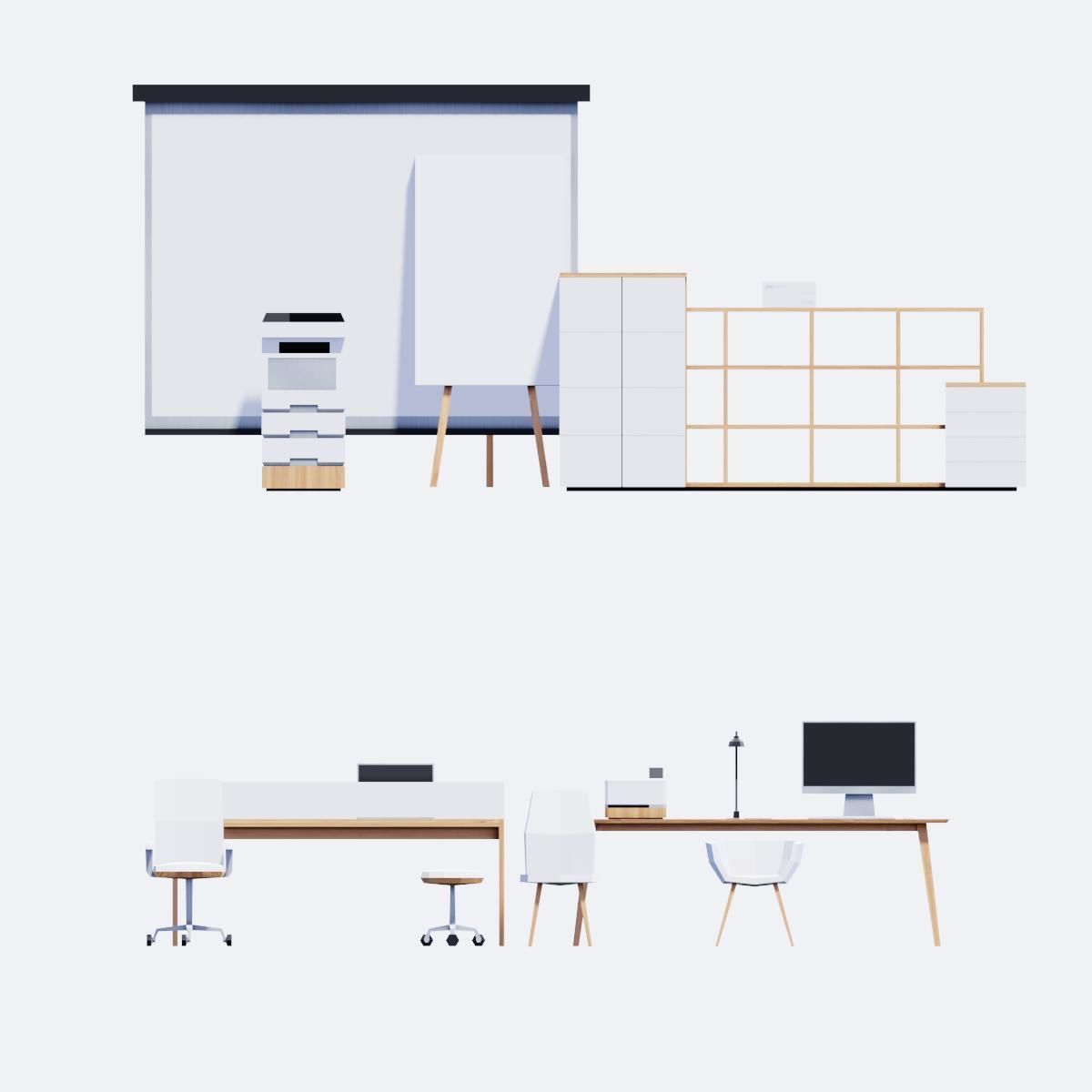 Business Women  Low Poly Posed People Pack Low-poly 3D model_5