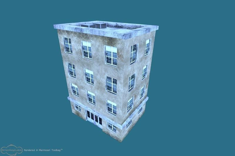 Low Poly City Pack Low-poly 3D model_4