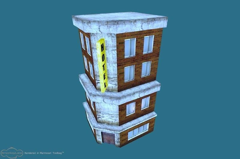 Low Poly City Pack Low-poly 3D model_1