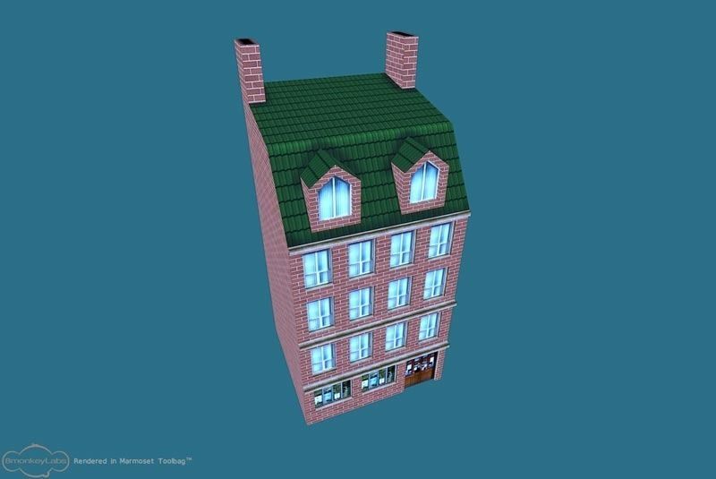 Low Poly City Pack Low-poly 3D model_12
