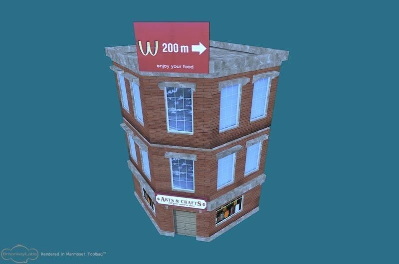 Low Poly City Pack Low-poly 3D model_6