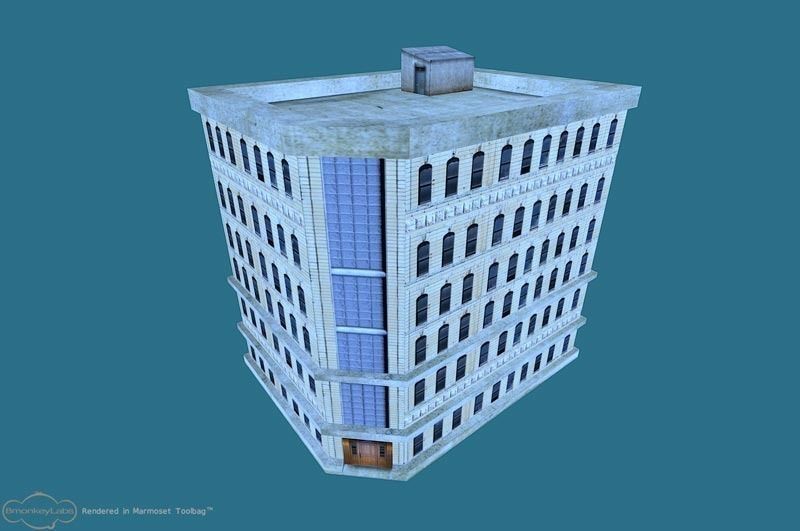 Low Poly City Pack Low-poly 3D model_5