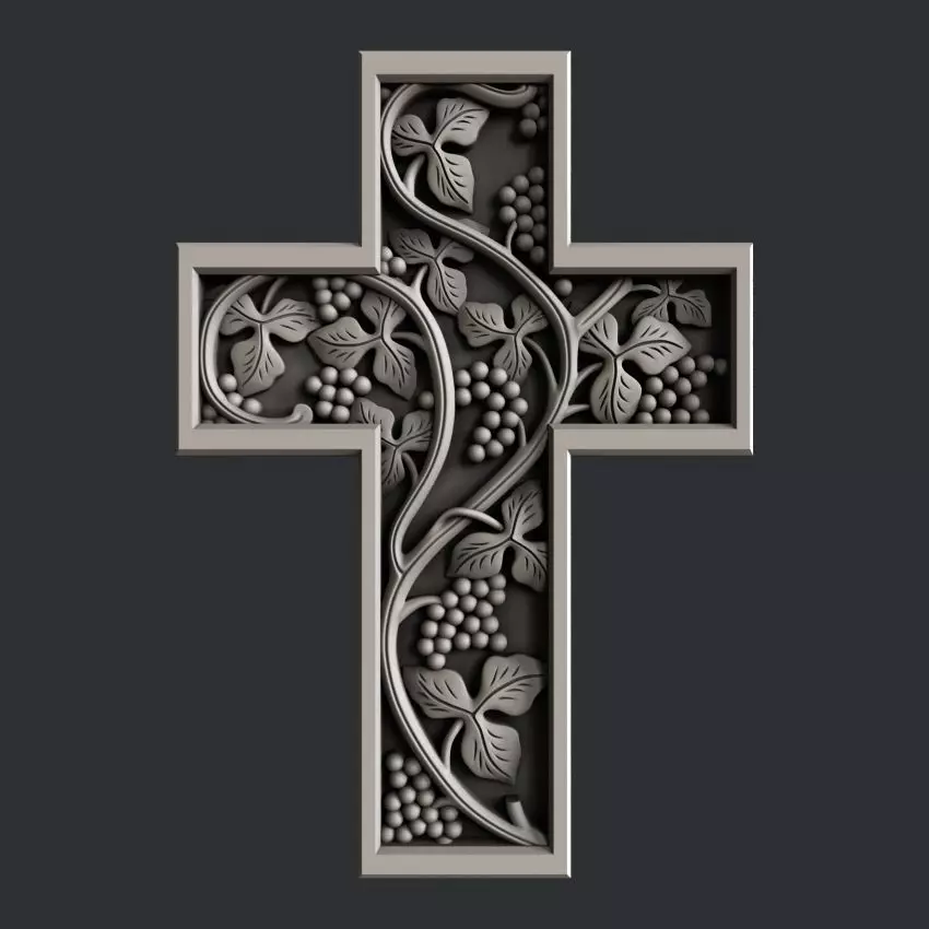 3d STL models for CNC cross 3D model_0