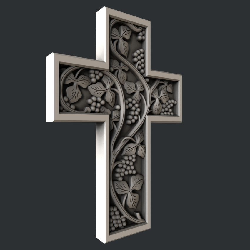 3d STL models for CNC cross 3D model_1