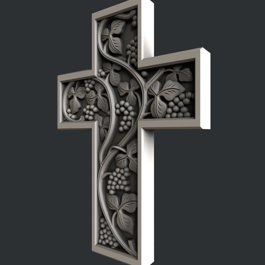 3d STL models for CNC cross 3D model_2